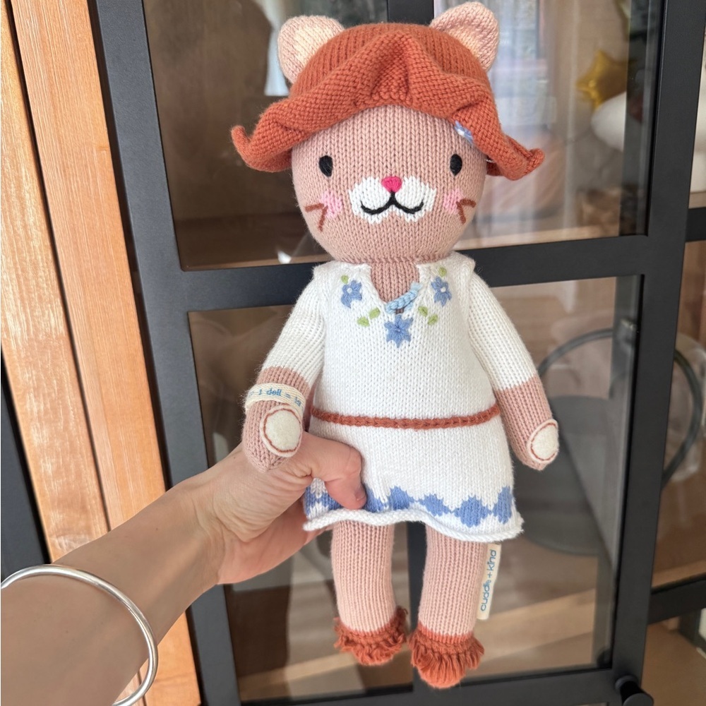 Cuddle + Kind Chelsea the Cat plush doll stuffed animal bucket hat baby girl